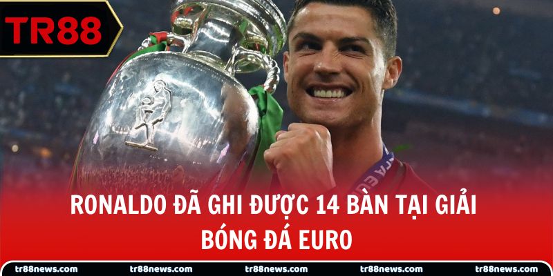 Ronaldo đã ghi được 14 bàn tại giải bóng đá Euro